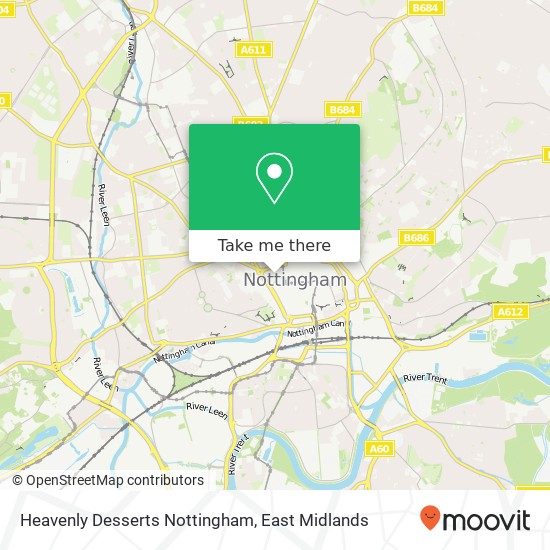 Heavenly Desserts Nottingham, Long Row West Nottingham Nottingham NG1 6 map