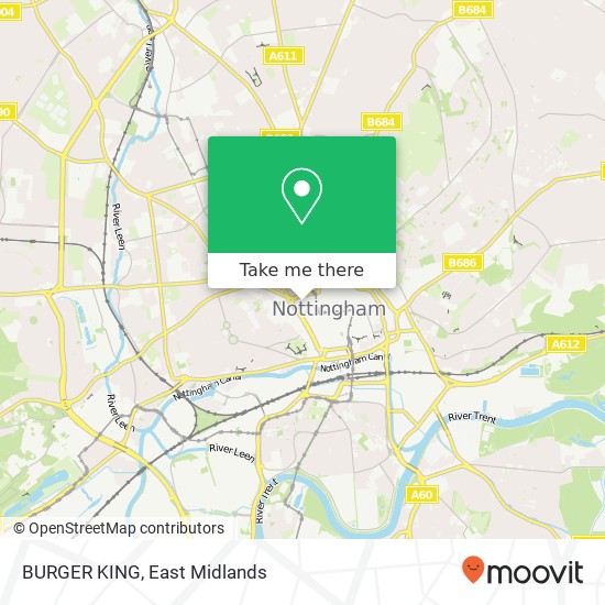 BURGER KING, West End Arcade Nottingham Nottingham NG1 6JP map