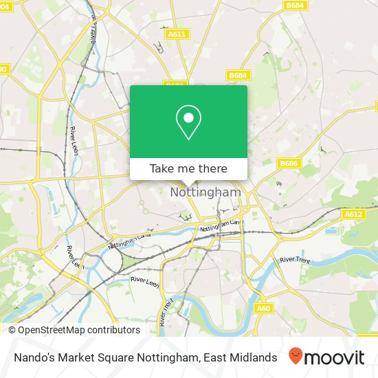 Nando's Market Square Nottingham, Angel Row Nottingham Nottingham NG1 6 map