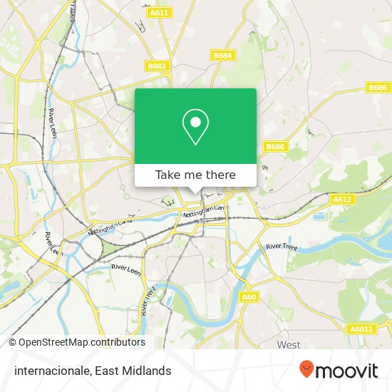 internacionale, Nottingham Nottingham NG1 7 map