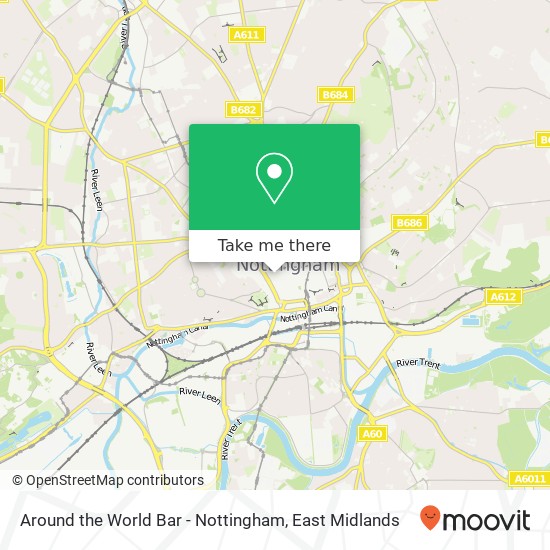 Around the World Bar - Nottingham, Friar Lane Nottingham Nottingham NG1 6DA map