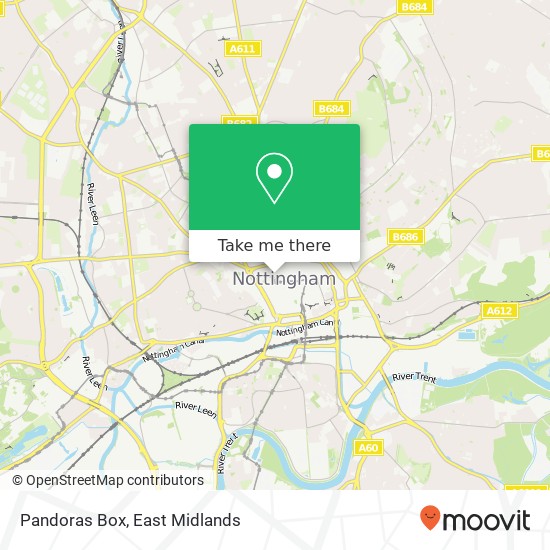 Pandoras Box, 17 Long Row Nottingham Nottingham NG1 2 map