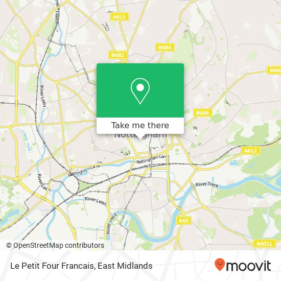 Le Petit Four Francais, 3 Hounds Gate Nottingham Nottingham NG1 7AA map
