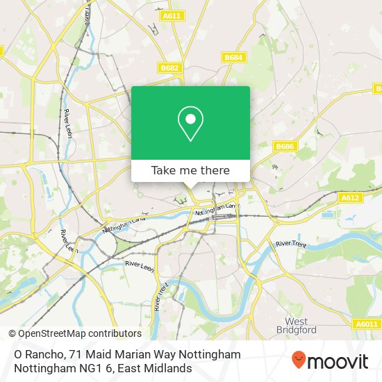 O Rancho, 71 Maid Marian Way Nottingham Nottingham NG1 6 map