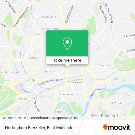 Nottingham Bierkeller map