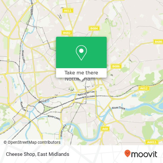 Cheese Shop, Flying Horse Walk Nottingham Nottingham NG1 2 map