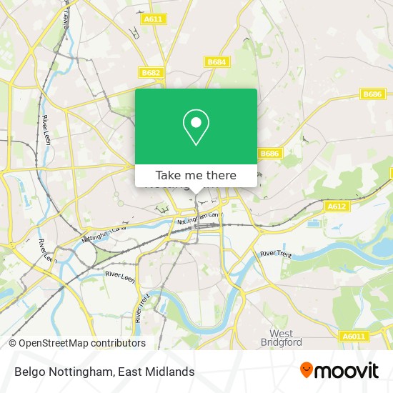 Belgo Nottingham map