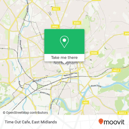 Time Out Cafe, Wheeler Gate Nottingham Nottingham NG1 2NA map