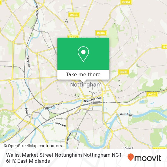 Wallis, Market Street Nottingham Nottingham NG1 6HY map