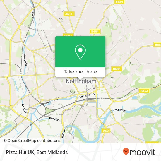 Pizza Hut UK, 34 Long Row Nottingham Nottingham NG1 2DR map