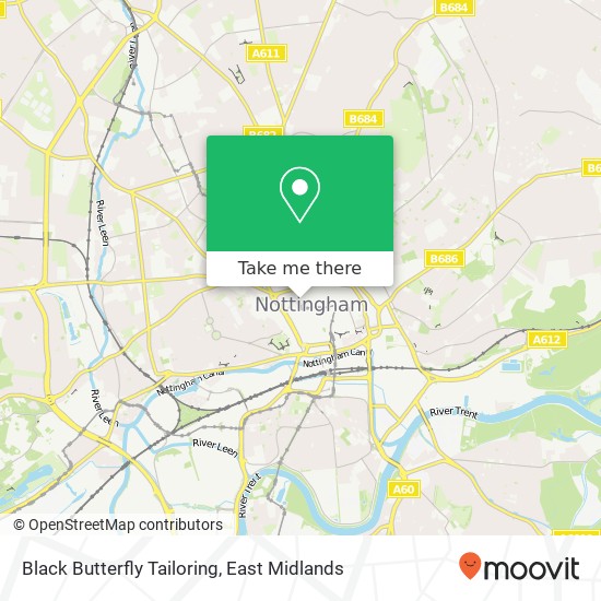 Black Butterfly Tailoring, 15 Long Row Nottingham Nottingham NG1 2 map