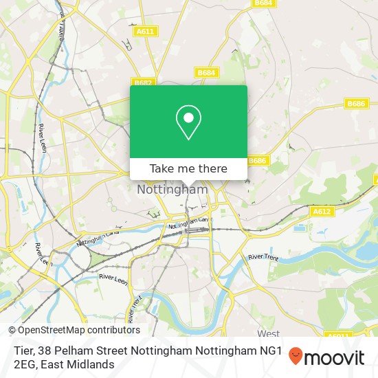 Tier, 38 Pelham Street Nottingham Nottingham NG1 2EG map