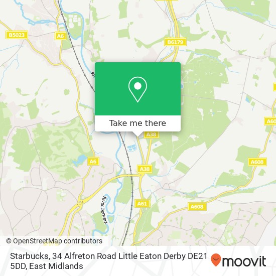 Starbucks, 34 Alfreton Road Little Eaton Derby DE21 5DD map