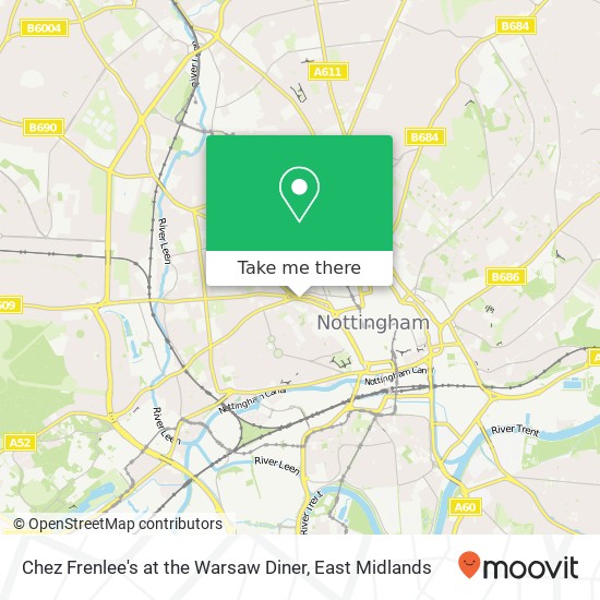 Chez Frenlee's at the Warsaw Diner, Derby Road Nottingham Nottingham NG1 5BB map