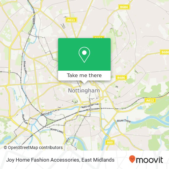 Joy Home Fashion Accessories, Trinity Walk Nottingham Nottingham NG1 2 map