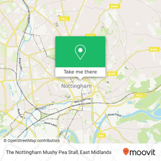 The Nottingham Mushy Pea Stall, Lower Parliament Street Nottingham Nottingham NG1 3 map