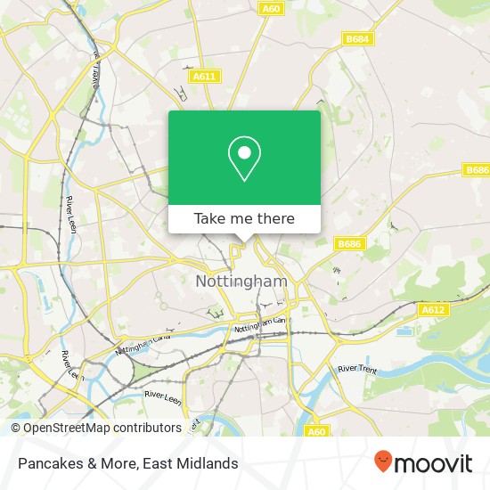 Pancakes & More, Mansfield Road Nottingham Nottingham NG1 3GX map