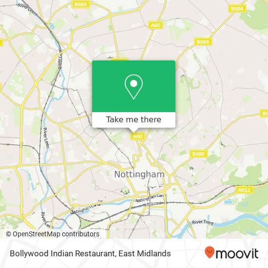 Bollywood Indian Restaurant, 157 Mansfield Road Nottingham Nottingham NG1 3FR map