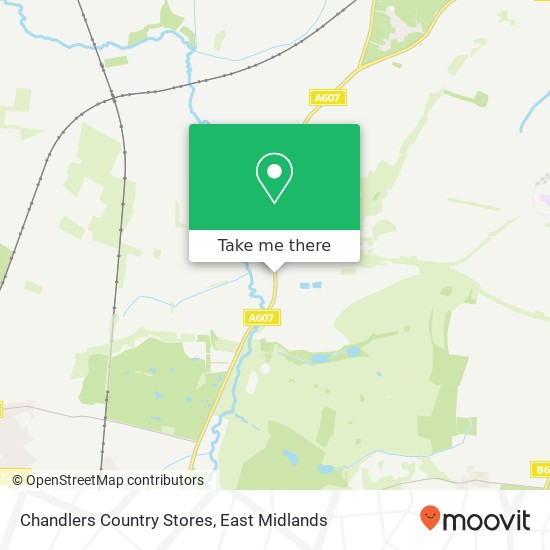 Chandlers Country Stores, A607 Syston Grantham NG32 2 map