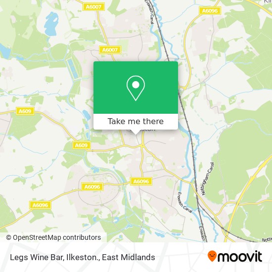 Legs Wine Bar, Ilkeston. map