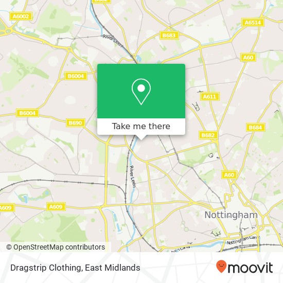 Dragstrip Clothing, Plantation Side Radford Nottingham NG7 5 map