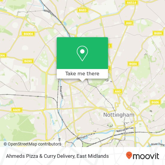 Ahmeds Pizza & Curry Delivery, 77 Radford Road Radford Nottingham NG7 5DR map