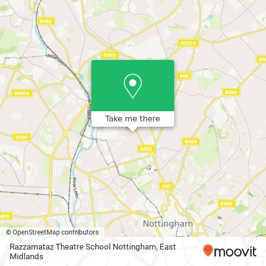 Razzamataz Theatre School Nottingham, Falcon Grove New Basford Nottingham NG7 7NB map