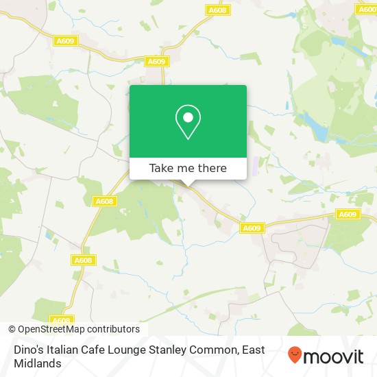 Dino's Italian Cafe Lounge Stanley Common, Belper Road Stanley Common Ilkeston DE7 6 map