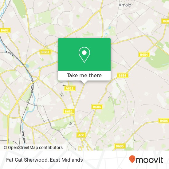 Fat Cat Sherwood, 482 Mansfield Road Carrington Nottingham NG5 2 map