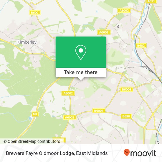 Brewers Fayre Oldmoor Lodge, Mornington Crescent Nuthall Nottingham NG16 1 map