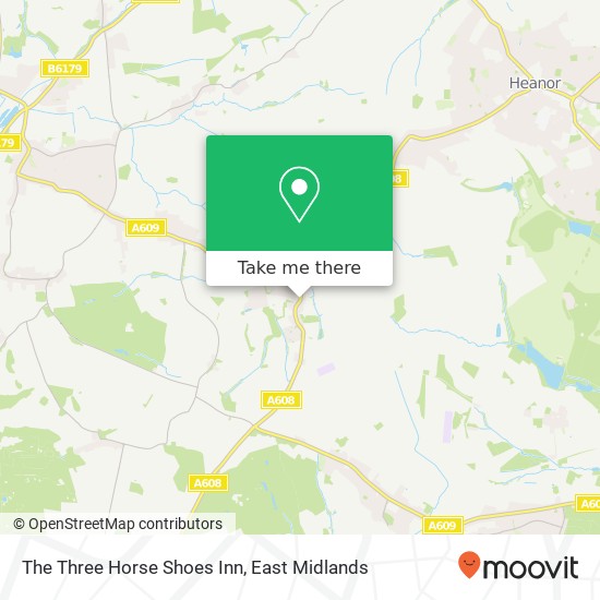 The Three Horse Shoes Inn map