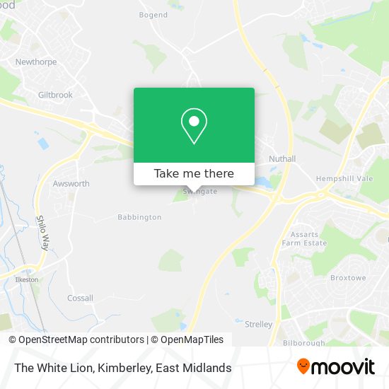 The White Lion, Kimberley map