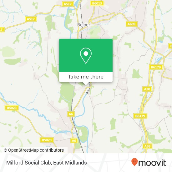 Milford Social Club map