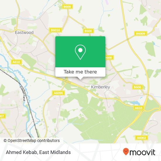 Ahmed Kebab, 88 Eastwood Road Kimberley Nottingham NG16 2HF map