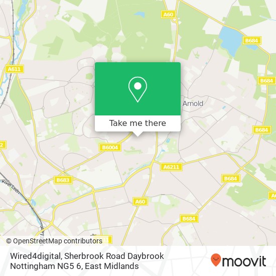 Wired4digital, Sherbrook Road Daybrook Nottingham NG5 6 map