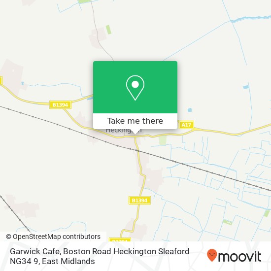 Garwick Cafe, Boston Road Heckington Sleaford NG34 9 map