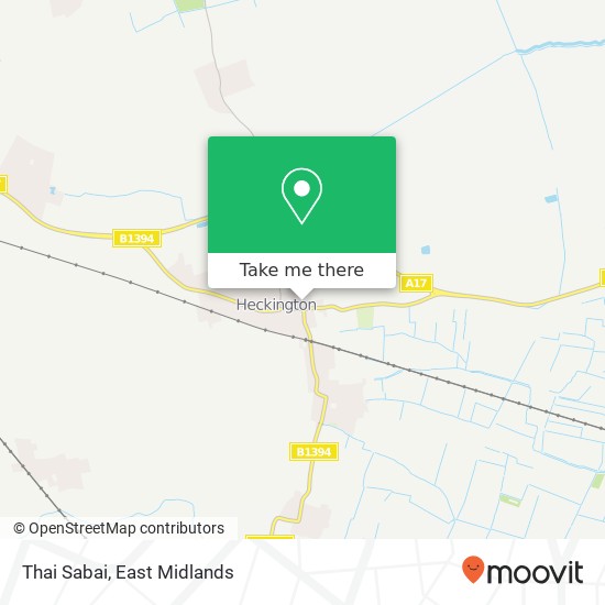 Thai Sabai, 6S Eastgate Heckington Sleaford NG34 9 map
