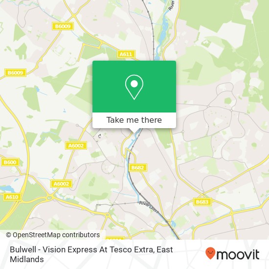 Bulwell - Vision Express At Tesco Extra, Jennison Street Bulwell Nottingham NG6 8EQ map