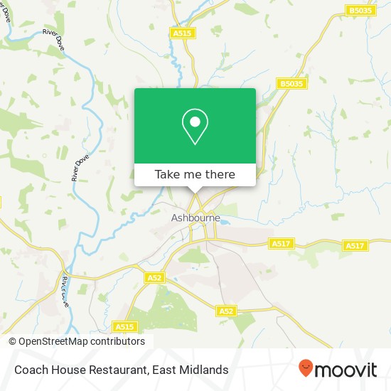 Coach House Restaurant, Buxton Road Ashbourne Ashbourne DE6 1EX map