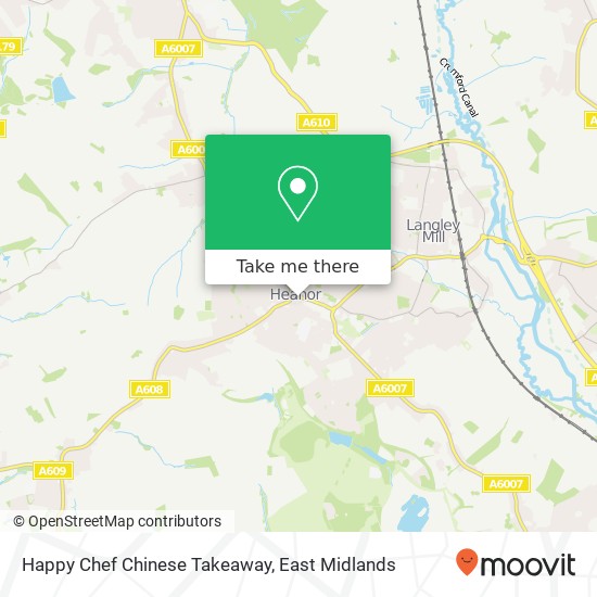 Happy Chef Chinese Takeaway, 3 Red Lion Square Heanor Heanor DE75 7 map