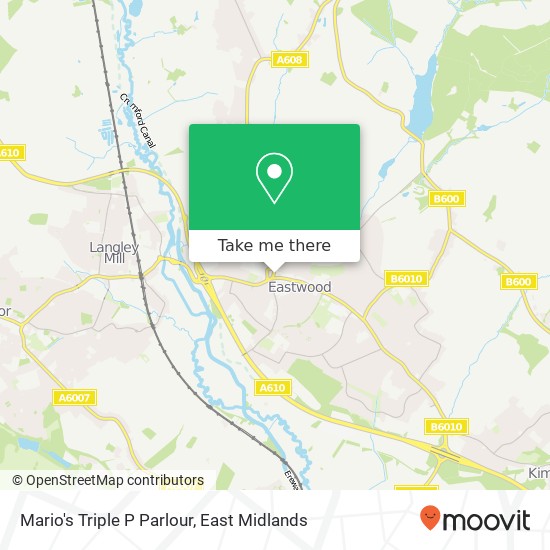 Mario's Triple P Parlour, 10 Mansfield Road Eastwood Nottingham NG16 3 map