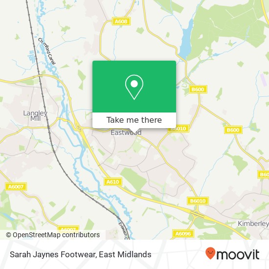 Sarah Jaynes Footwear, 158 Nottingham Road Eastwood Nottingham NG16 3GG map