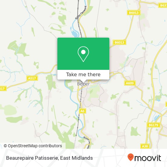 Beaurepaire Patisserie, 52 King Street Belper Belper DE56 1 map