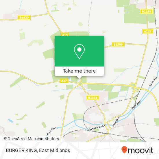 BURGER KING, Leasingham Sleaford NG34 8 map
