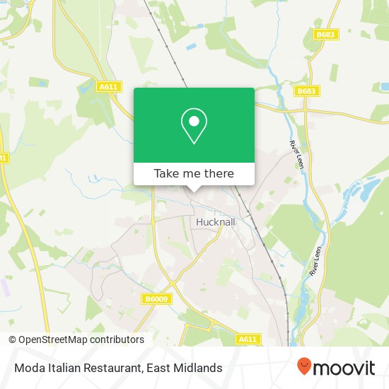 Moda Italian Restaurant, George Street Hucknall Nottingham NG15 7DZ map