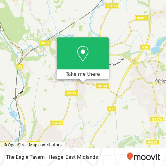 The Eagle Tavern - Heage map