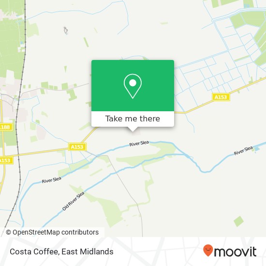 Costa Coffee, River Lane Anwick Sleaford NG34 9SP map