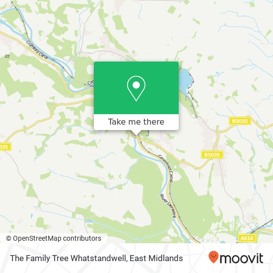 The Family Tree Whatstandwell, A6 Whatstandwell Matlock DE4 5 map