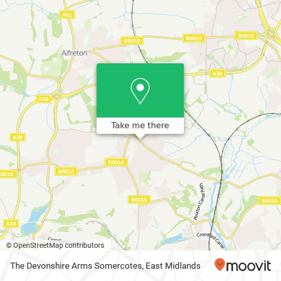 The Devonshire Arms Somercotes map