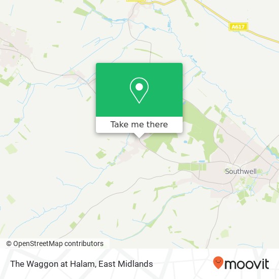 The Waggon at Halam map